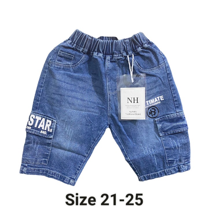 ( 18-55kg ) Quần  short jean bé trai vải mềm co giãn tốt size đại, đại cồ