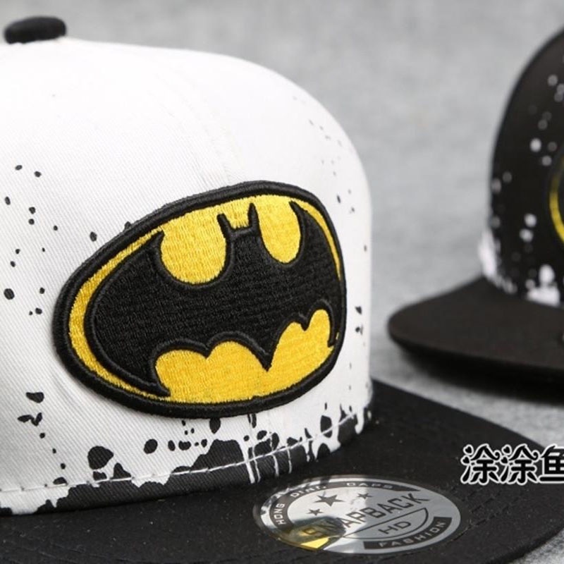 Mũ Lưỡi Trai Thêu Hình Người Nhện / Batman Dễ Thương Cho Bé