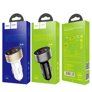 Cốc Sạc Xe Hơi Hoco Z26 2 USB Chính Hãng