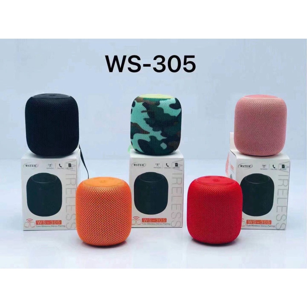 Loa Bluetooth Wster 305 - Nhiều Màu, Thẻ Nhớ - Bảo Hành 6 Tháng