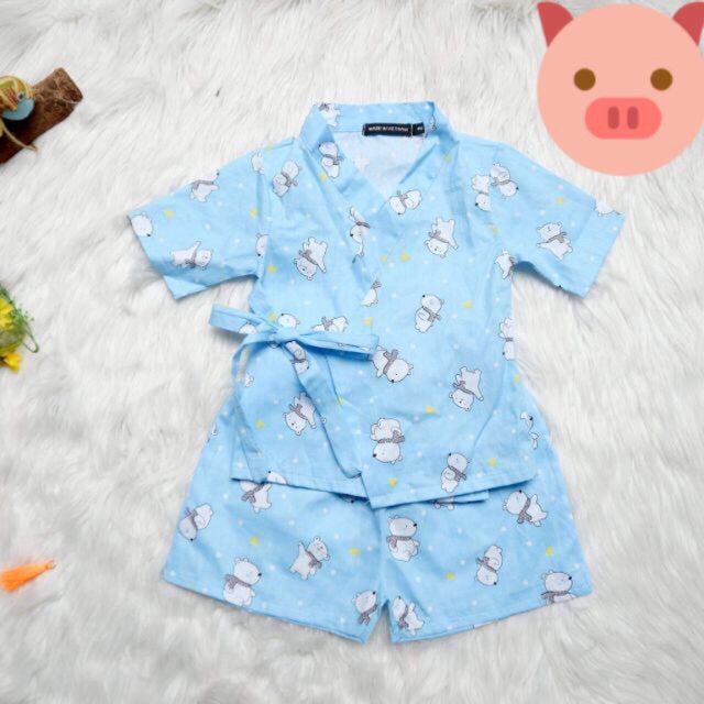 Freeship 99k toàn quốc_,Combo 3 bộ yukata màu ngẫu nhiên cho bé 7-17kg