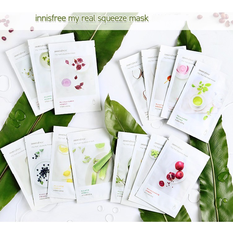 (CHÍNH HÃNG) MẶT NẠ GIẤY INNISFREE my real squeeze mask 20ml