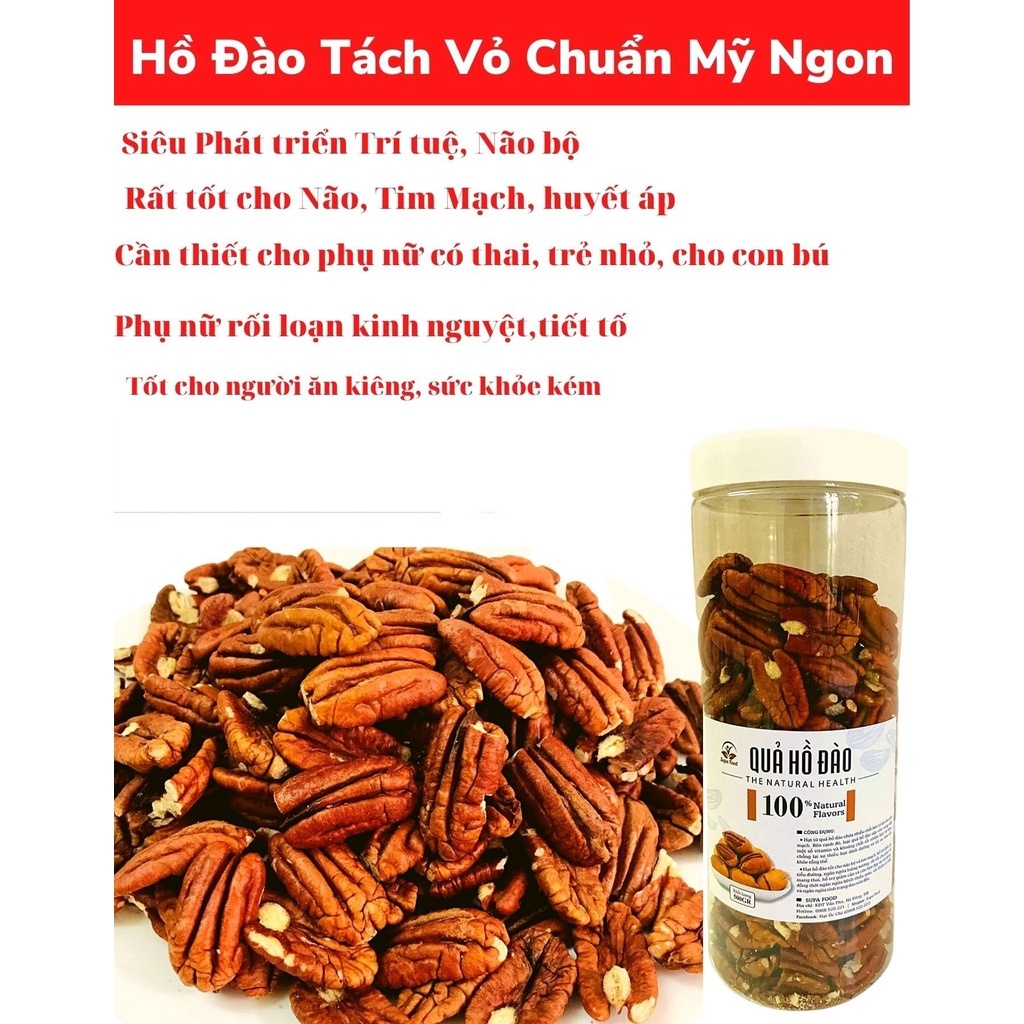 Nhân Hồ Đào (NHÂN QUẢ ÓC CHÓ DÀI) - HỒ ĐÀO Chuẩn Mỹ Sấy Chín Nguyên Vị Ăn Liền