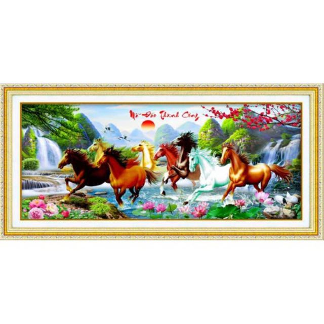 Tranh đính đá mã đáo thành công DF490 (120x54) / y8070 (120x70)
