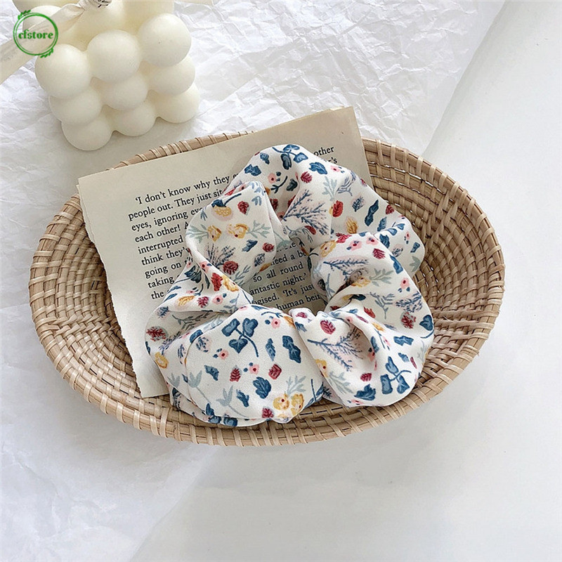 Dây Buộc Tóc Đính Hoa Phong Cách Retro Cho Nữ