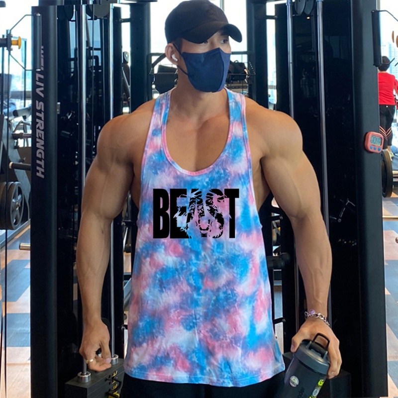 Áo Thun Ba Lỗ Lưới Họa Tiết Rằn Ri Thoáng Khí Thời Trang Mùa Hè Mới Cho Nam Tập Thể Thao