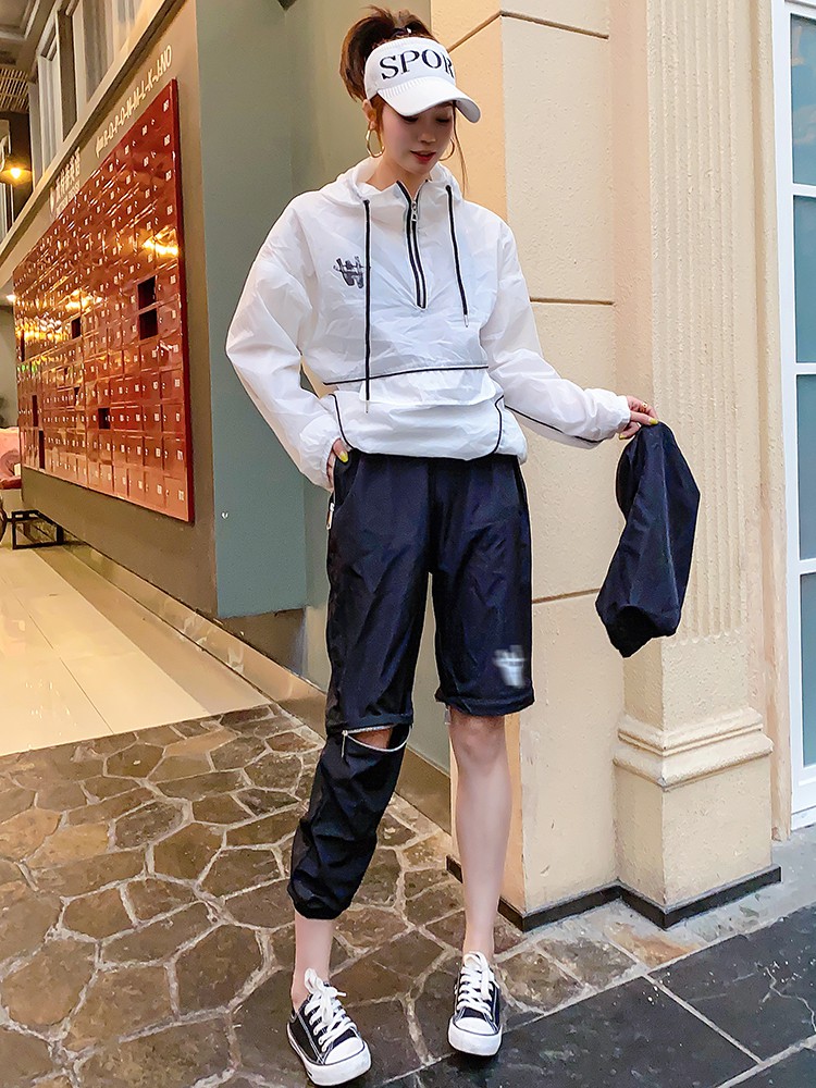 Quần Thể Thao Nữ Dài Ngang Mắt Cá Chân Lưng Cao Hai Mặt Phong Cách Châu Âu Mới | BigBuy360 - bigbuy360.vn