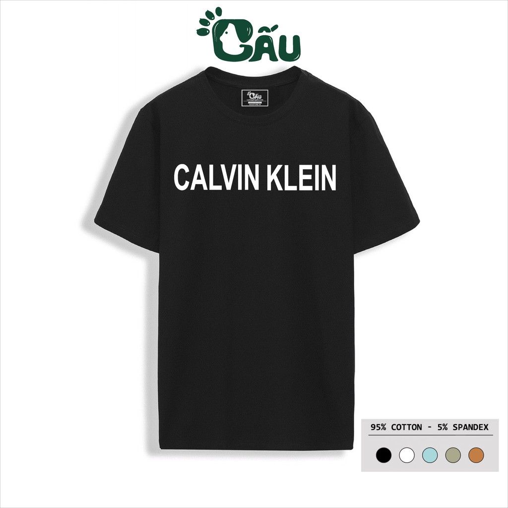 Áo thun nam GẤU 194 - MEN cổ tròn tay ngắn vải coton co dãn, dày dặn, form regular fit - Calvin Jeans