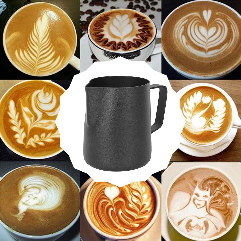 YIYU Cốc đựng sữa bọt pha cafe Latte Cappuccino bằng thép không gỉ không dính