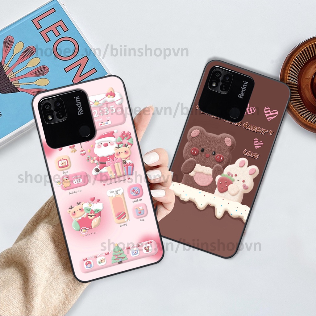 Ốp Xiaomi Redmi 10C / Redmi 10A in hình gấu chocolate kẹo ngọt siêu đẹp siêu xinh