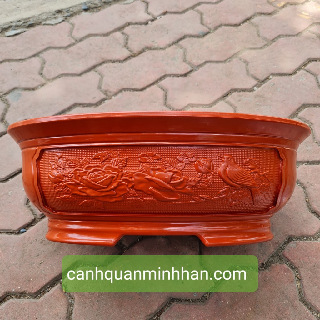 Chậu bonsai mini nhựa, chậu bonsai nhựa hình ovan trồng cây phù hợp cho các loại cây bonsai, cây mini Minh Hân Garden