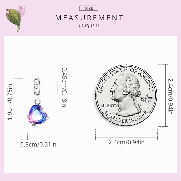 Phụ kiện hạt xỏ BAMOER bằng bạc 925 tùy chọn kiểu dáng làm vòng cổ cho nữ DIY