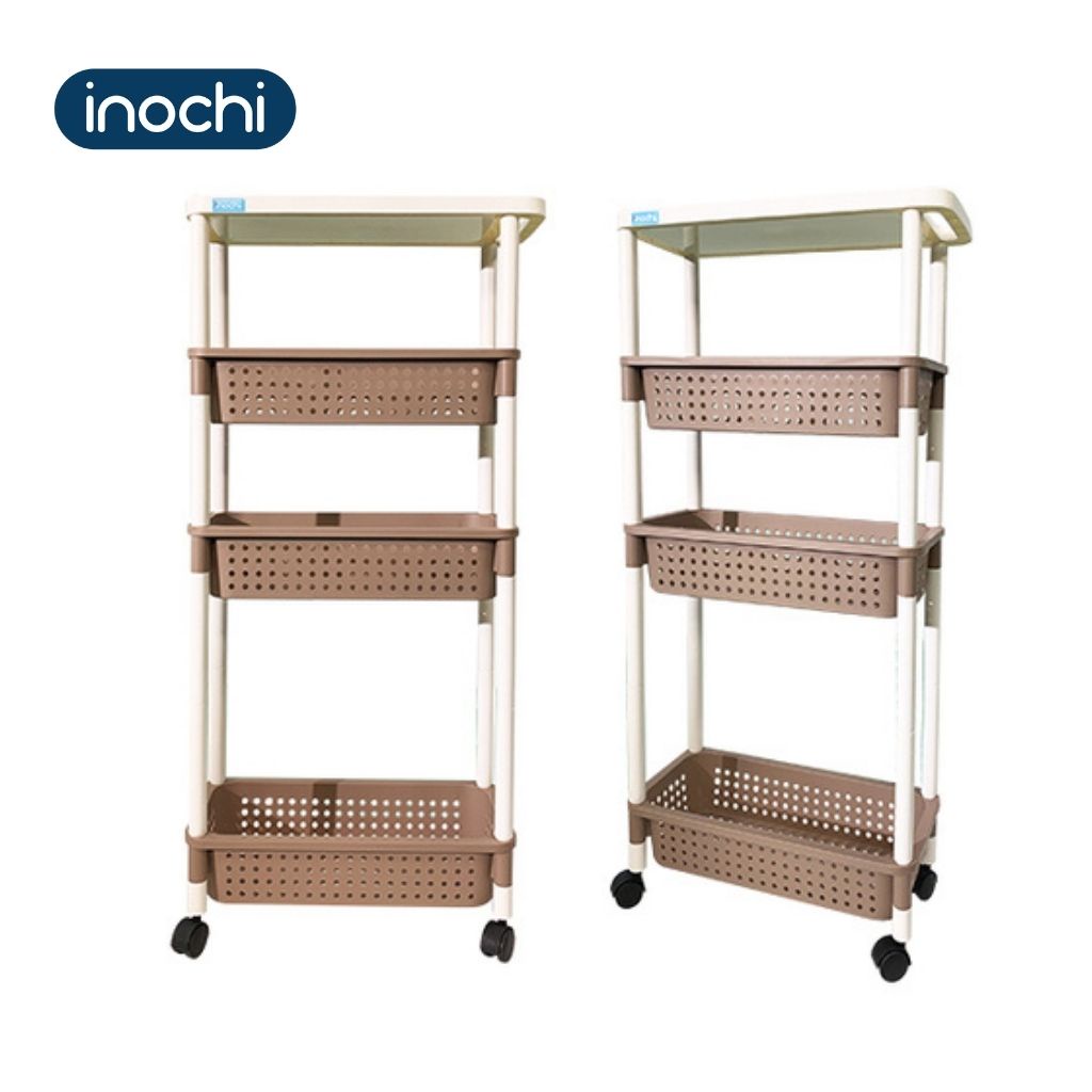 Kệ Di Động 4 Tầng INOCHI Có Bánh Xe Di Chuyển Phù Hợp Đặt Kệ Nhà Tắm, Phòng Bếp