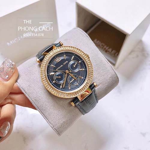 Đồng hồ nữ Michael Kors MK2545 dây da xanh size 33mm