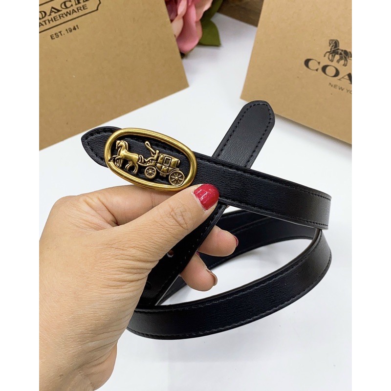 🆘RẺ NHẤT SHOPEE🆘 NỊT COACH DA THẬT LOGO NGỰA TO