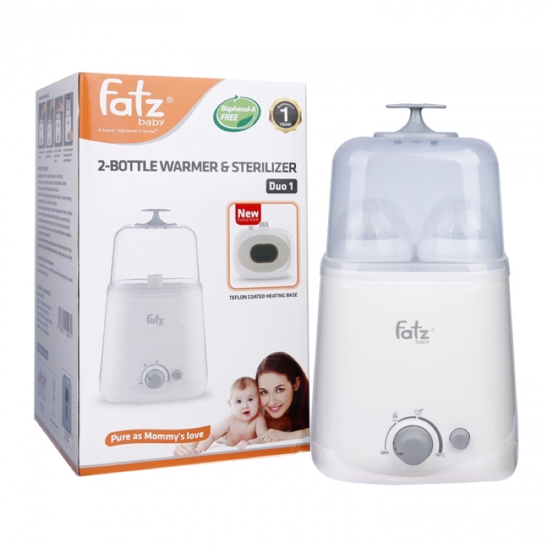 Máy hâm sữa tiệt trùng 2 bình Duo 1 Fatzbaby FB3012SL