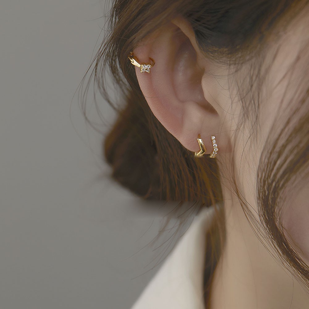 Khuyên Tai Nữ Đính Đá Thời Trang