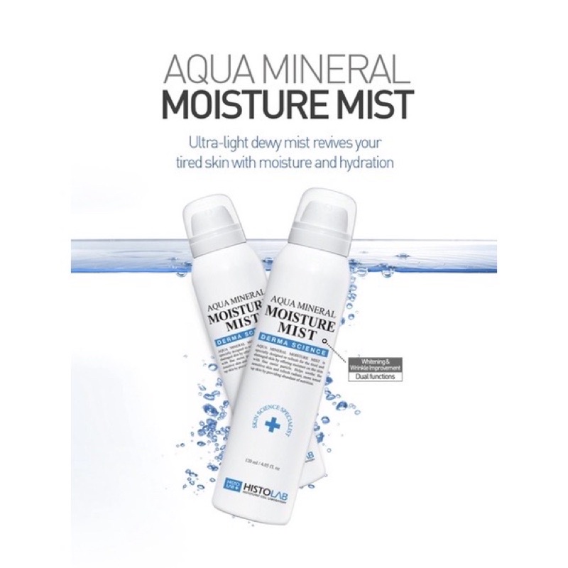 Xịt khoáng dưỡng ẩm Histolab Aqua Mineral Moisture Mist 120ml (hàng chính hãng)