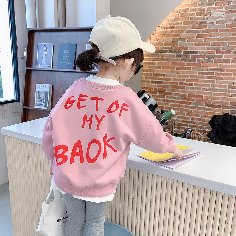 Áo Thun Cotton Tay Dài Họa Tiết Hoạt Hình Cho Bé Gái