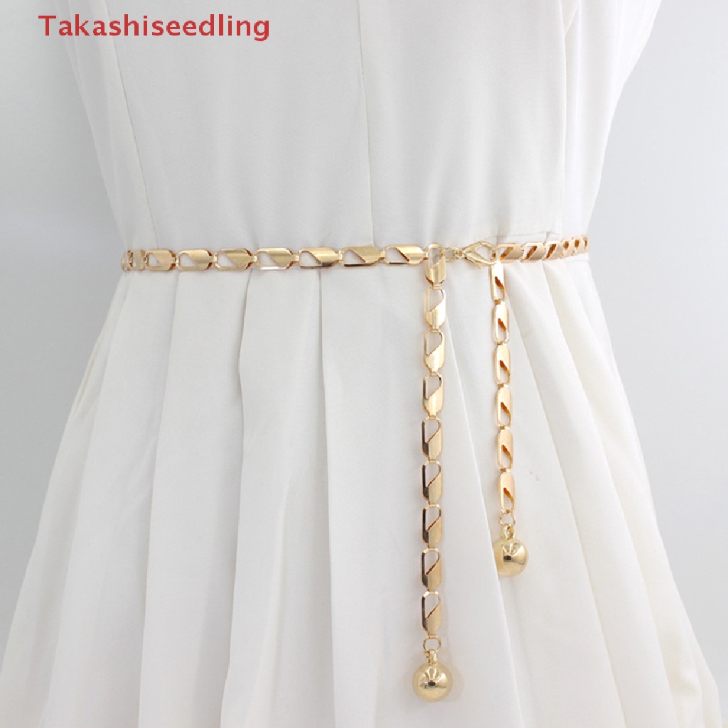 (Takashiseedling) Chuỗi Dây Xích Đeo Thắt Lưng Bằng Kim Loại Có Thể Điều Chỉnh Trang Trí Bikini Thời Trang Cho Nữ