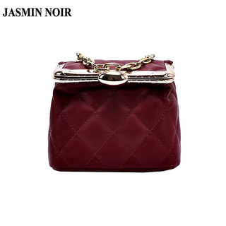 Túi Đeo Vai Jasmin Noir Da Pu Họa Tiết Caro Phối Dây Xích Phong Cách Cổ Điển Dành Cho Nữ