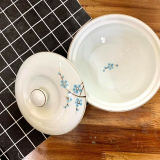 BÁT CƠM HOA ĐÀO SỨ TRẮNG BÁT TRÀNG