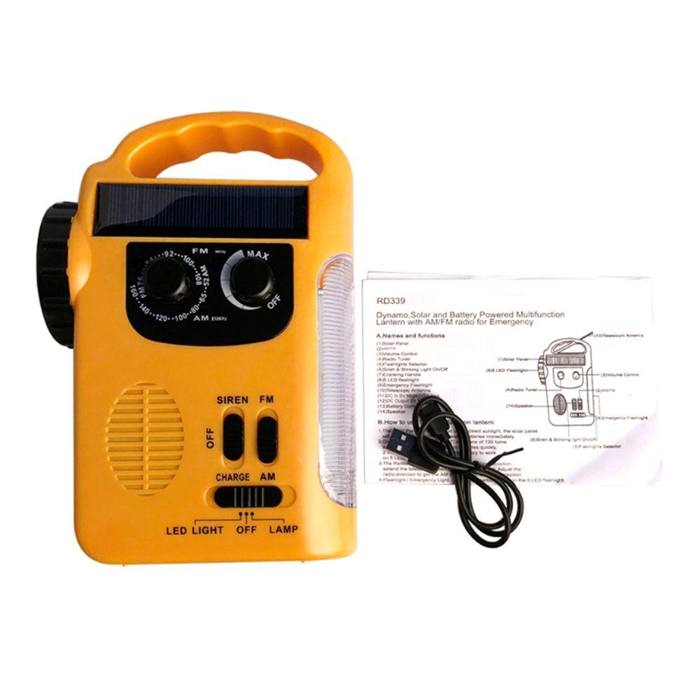Đèn Pin Năng Lượng Mặt Trời 1200mAh Tích Hợp Radio Khẩn Cấp Tiện Dụng