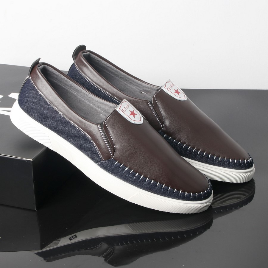 Giày lười nam mandd GN344 (Nâu) đế trắng | BigBuy360 - bigbuy360.vn