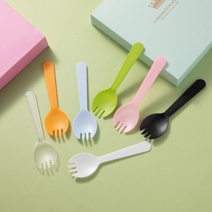 Set 20/50/100 Muỗng Nhựa Ăn Bánh Bao Bọc Cá Nhân Dùng Một Lần Dành Cho Bữa Tiệc Cá Nhân