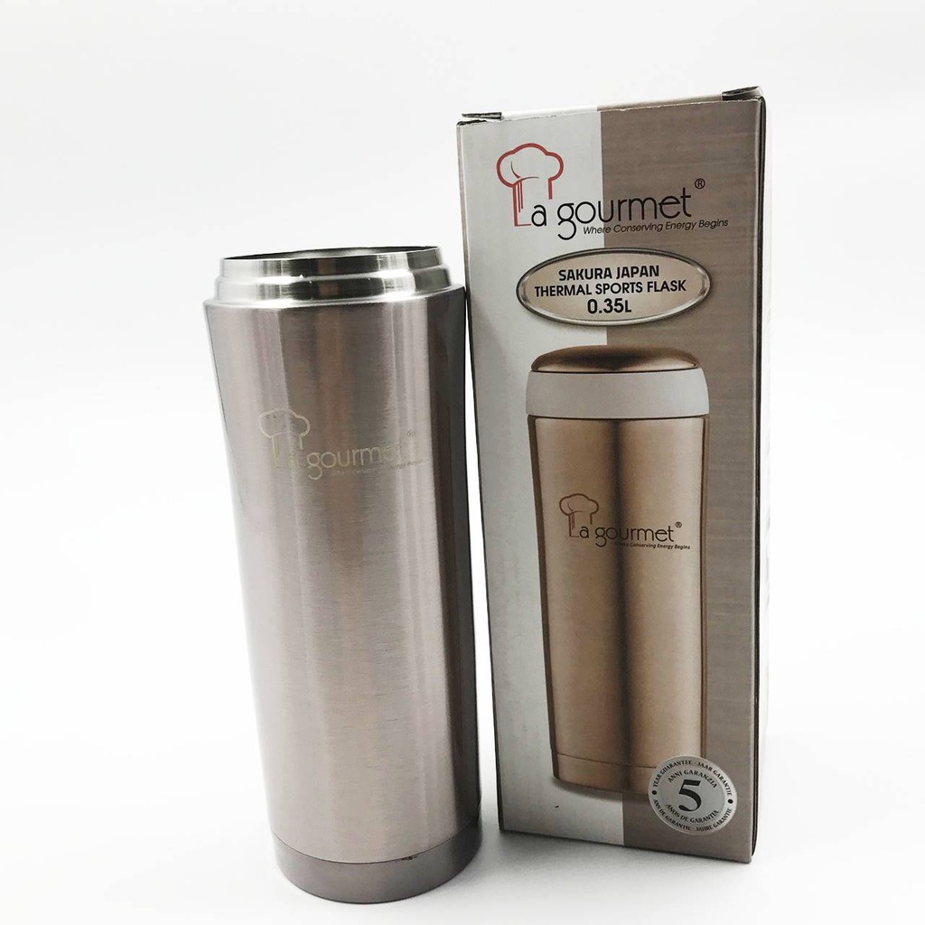 Bình giữ nhiệt thể thao La gourmet Sakura 350ml nâu đồng  - 302694