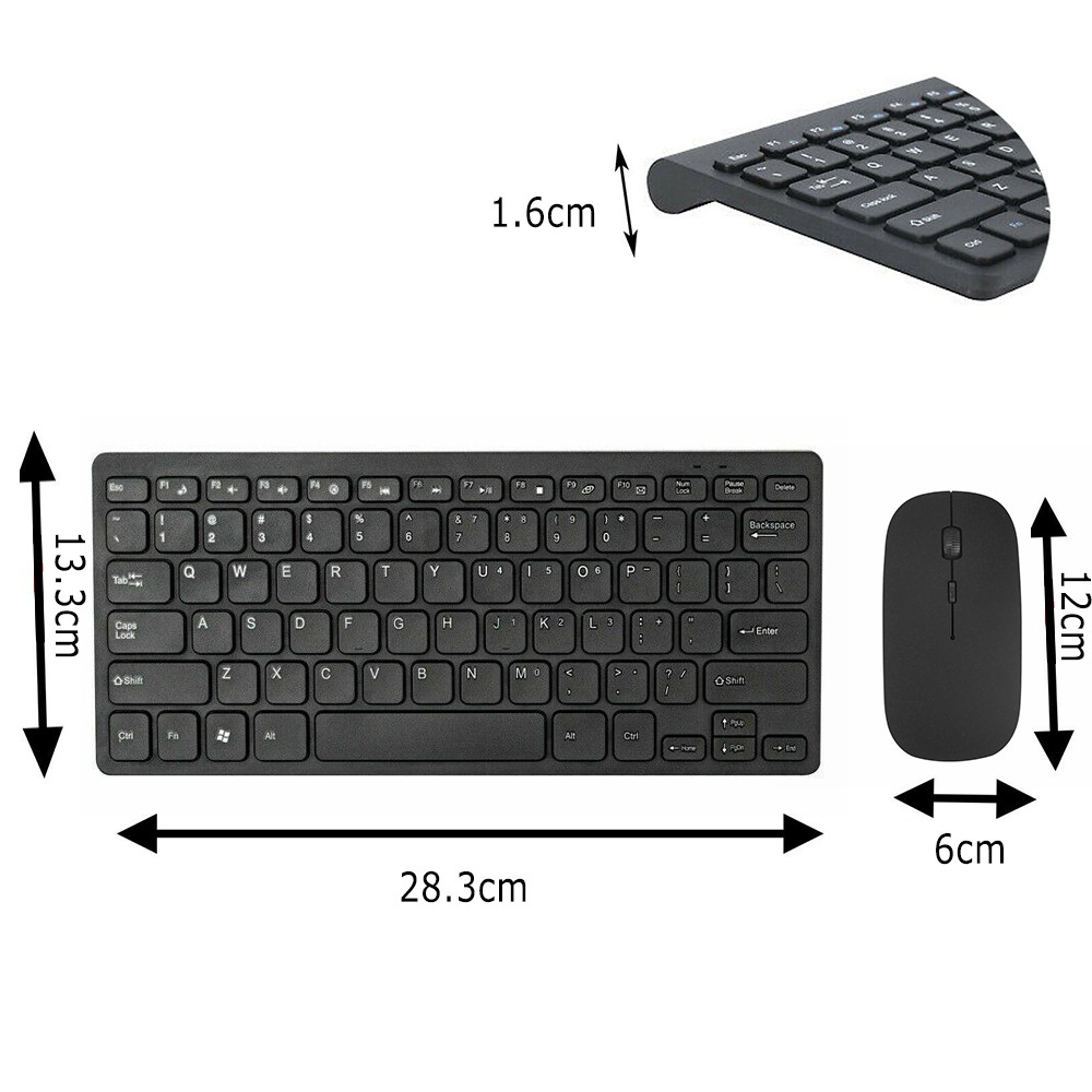 Bộ bàn phím & chuột không dây 2.4Ghz cho PC/Mac/laptop/máy tính bảng | WebRaoVat - webraovat.net.vn