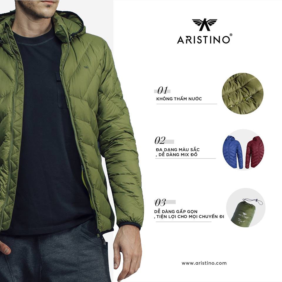 Áo lông vũ Aristino full 3 màu gốc 1tr500