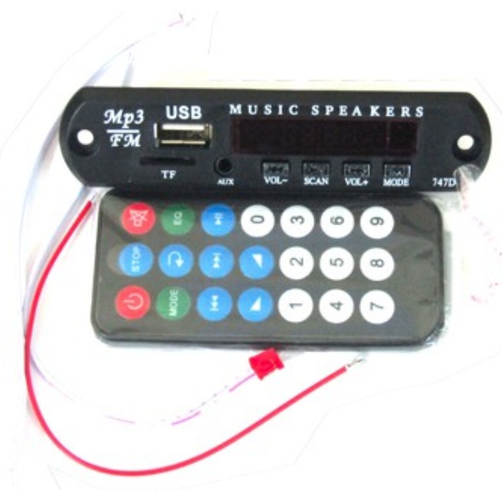 Mạch Giải Mã MP3 USB/TF/AUX/Bluetooth 7-12VDC