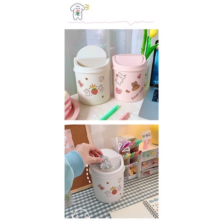 Thùng rác để bàn thiết kế dễ thương sáng tạo cho học sinh / văn phòng