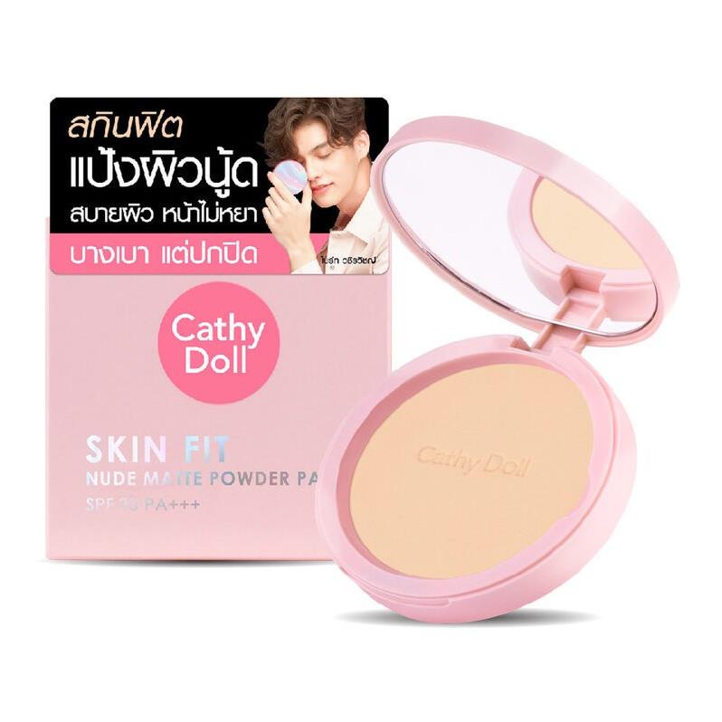 [CHÍNH HÃNG] Phấn phủ Cathy Doll Skin Fit Nude Matte Powder Pact SPF30 PA+++ 12g