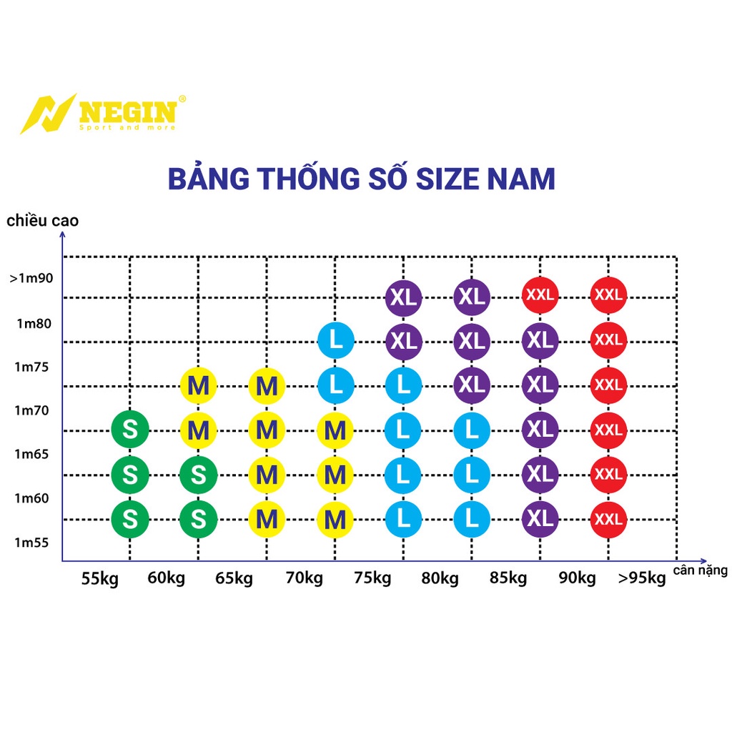 Áo Thể Thao Nam Cổ Bẻ NEGIN Tay Ngắn Phối Màu Trước Ngực, Chất Liệu Thấm Hút Tốt AND347M