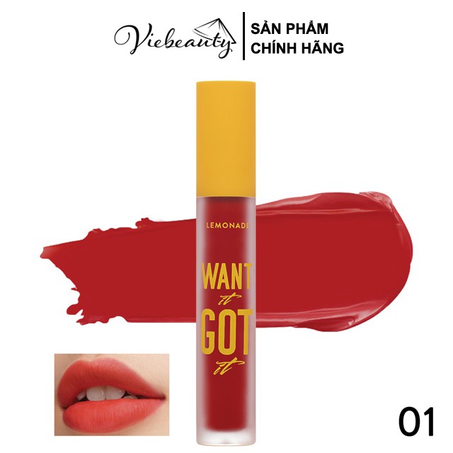 Son Kem Lì Nhẹ Môi Lemonade Want It Got It Lipcream 5g - Khongcoson
