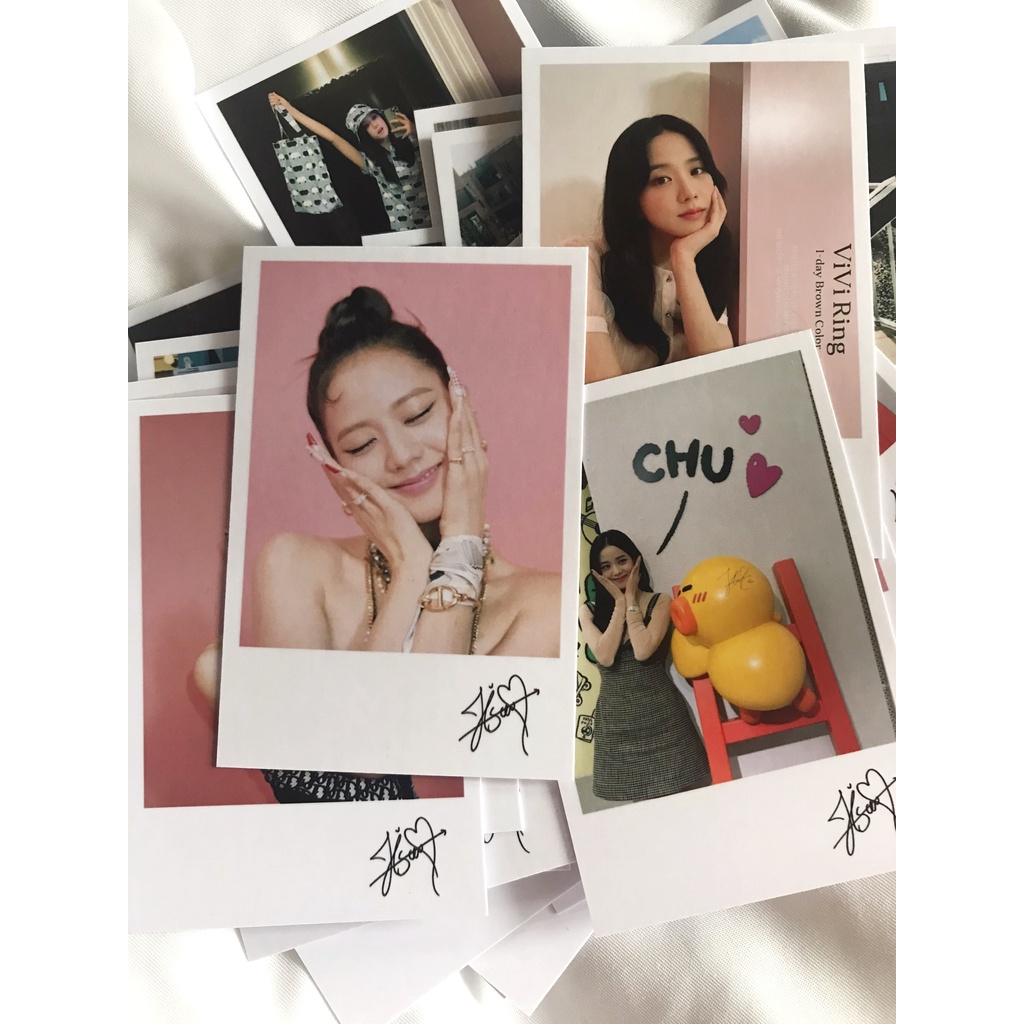 Ép Lụa] Lomo Card 36 Ảnh BLACKPINK - JISOO INSTAGRAM (có chữ ký)