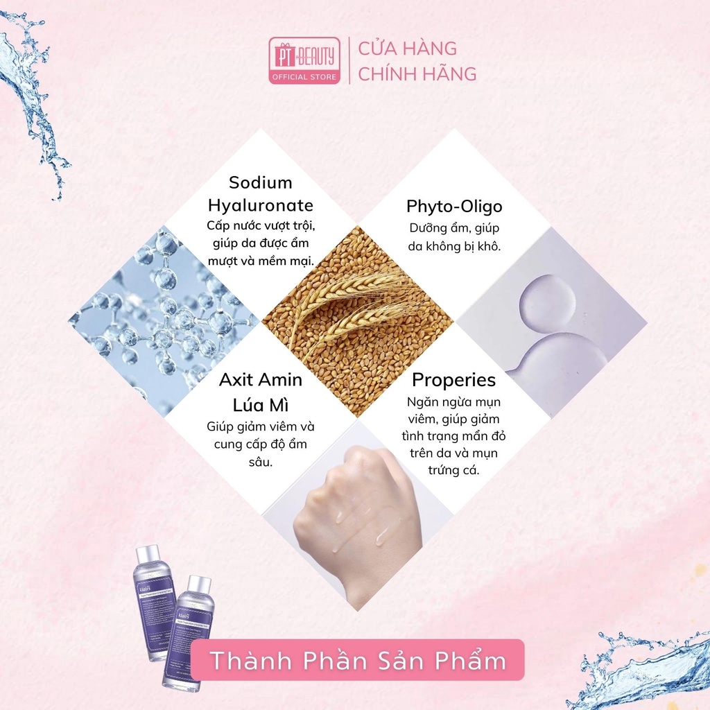 Nước Hoa Hồng Dưỡng Ẩm Dears,Klairs Supple Preparation 180ml