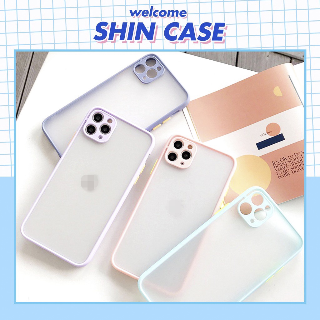 Ốp lưng iphone Nhám Mờ Viền Màu 6/6plus/6s/6splus/7/7plus/8/8plus/x/xs/11/12/13/14/pro/max/promax/plus/shin/case