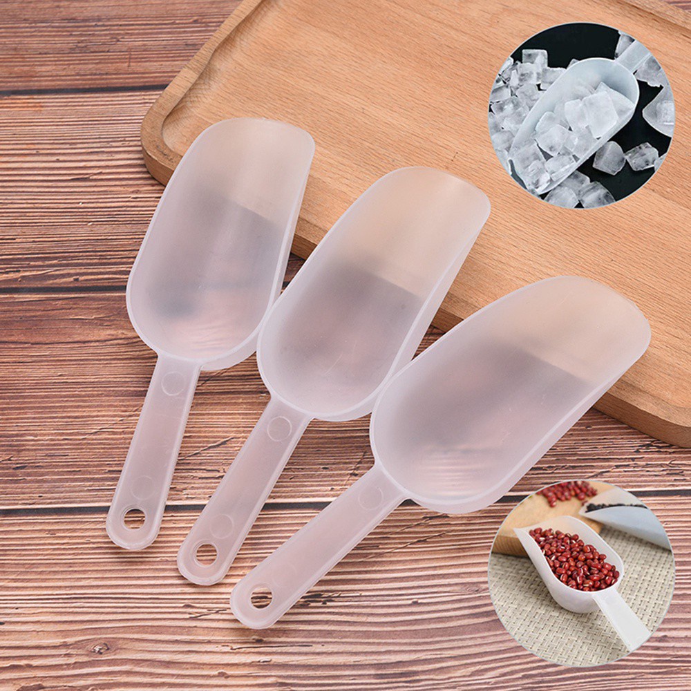 TYLER1 1/3 Pcs Measuring Scoops Protein Powder Ice Tray Shovel Ice Cream Small Rice Beans Sugar Kitchen Flour Candy Dessert Multifunctional Clear Scoops