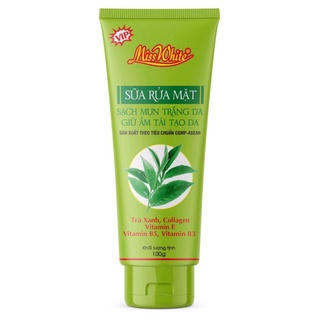 Sữa rửa mặt Misswhite TRÀ XANH 100g