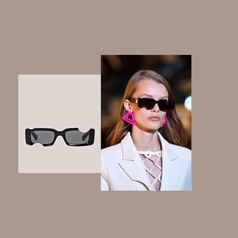 Kính mắt Thời Trang Off-White Holes rectangular-frame [Ảnh thật]