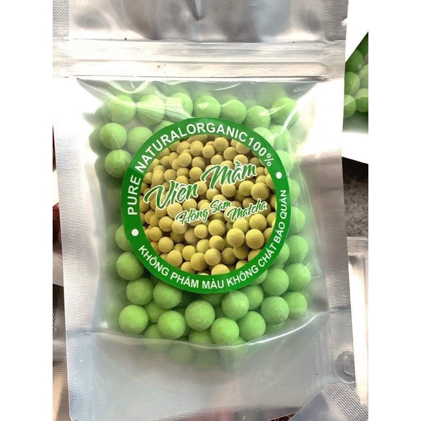 Viên mầm đậu nành Hông Sâm Matcha Giảm cân đẹp dáng đẹp da hũ 500g