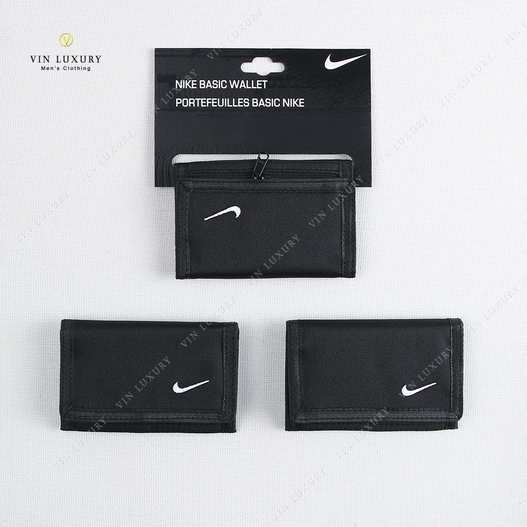 Ví Ngắn Nam Nữ Mini Gấp 3 Vải Dù - Vin Luxury Hàng Hiệu