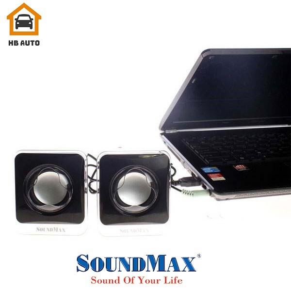 Loa vi tính Soundmax A-120 2.0 6W RMS Đen – Hàng chính hãng