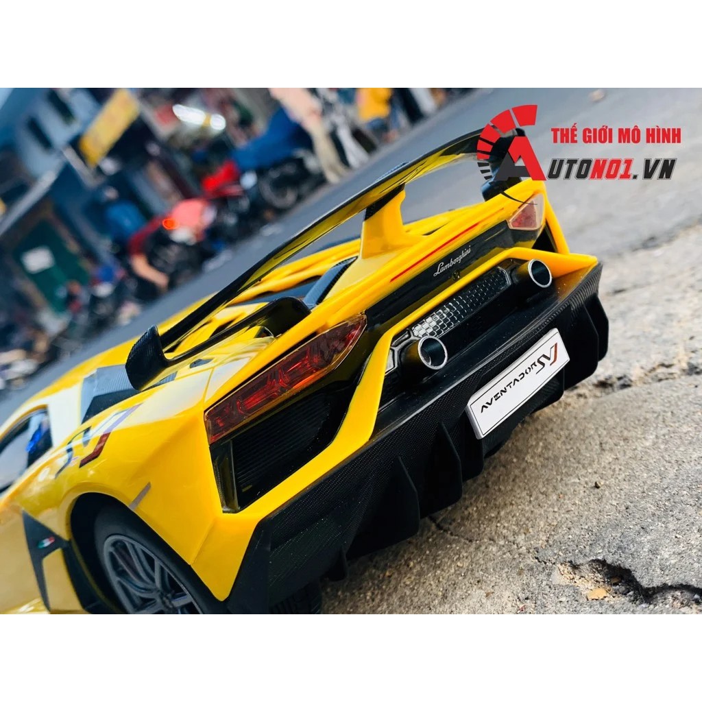 MÔ HÌNH XE ĐIỀU KHIỂN Ô TÔ LAMBORGHINI AVENTADOR SVJ YELLOW 1:14 RASTAR 6318