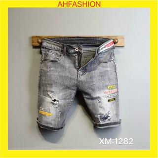Quần short jean nam rách xước nhiều màu co dãn tốt hàng cao cấp