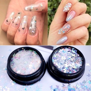 Phụ kiện bướm ab siêu sáng trang trí móng, ẩn gel nail