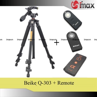 Chân máy ảnh Tripod Beike Q-303 + Remote cho máy ảnh